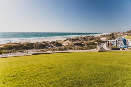 PERTH, AUSTRALIA - January 3rd, 2020: view of Scarborough beach, one of the most popular beaches...