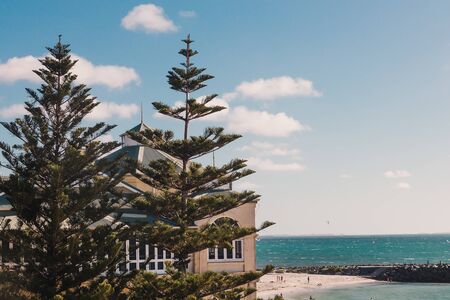 PERTH, AUSTRALIA - December 27th, 2019: view of Cottesloe beach, one of the most popular beaches near Perth in Western Australia on a sunny summer dayのeditorial素材