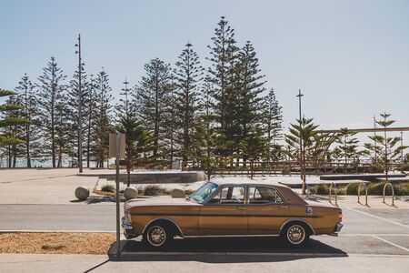 PERTH, WESTERN AUSTRALIA - January 3rd, 2020: view of Scarborough beach seaside walk near Perth on a sunny and warm summer dayのeditorial素材