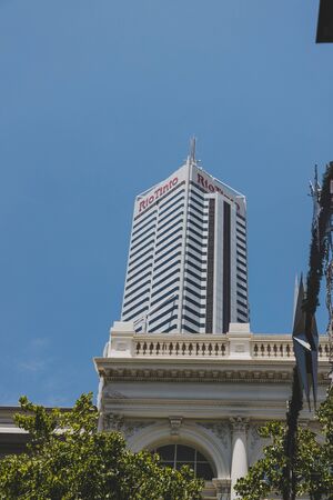 PERTH, WESTERN AUSTRALIA - December 26th, 2019: architecture and details of the streets of Perth modern CBDのeditorial素材