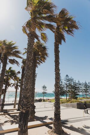 PERTH, WESTERN AUSTRALIA - January 3rd, 2020: detail of Scarborough beach near Perth on a sunny and...