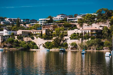PERTH, WESTERN AUSTRALIA - January 6th, 2020: view of the Swan River and surrounding coastline from...