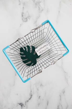 environmental awareness and consumer behaviour conceptual image, Sustainable Product text in...
