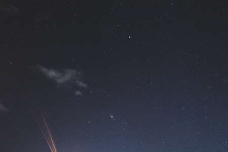 starry night sky with plenty of constellations clearly visible shot from the Southern Hemisphere in Tasmania, Australia in autumnの写真素材