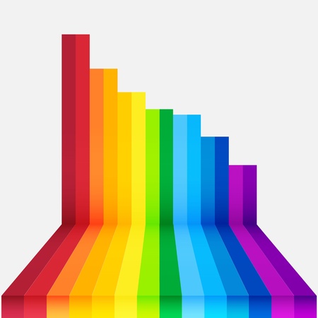 rainbow perspective backgroundのイラスト素材