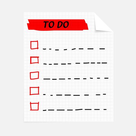 to do list notepadのイラスト素材