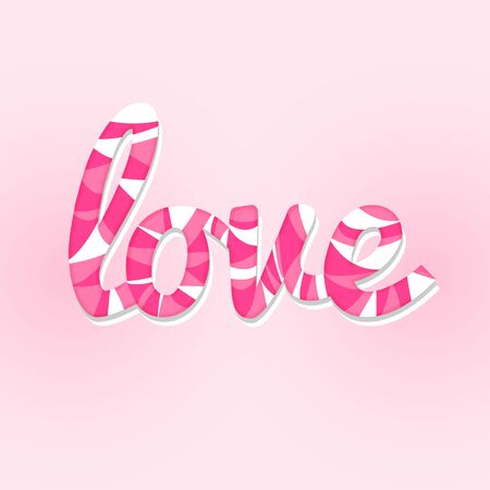 sweet love lettering card modern styleのイラスト素材