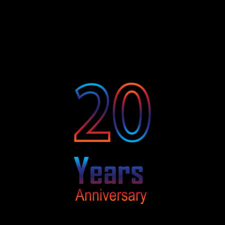 20 Year Anniversary Logo Vector Template Design Illustration