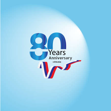 80 years anniversary invitation card or emblem - celebration template design , anniversary modern...