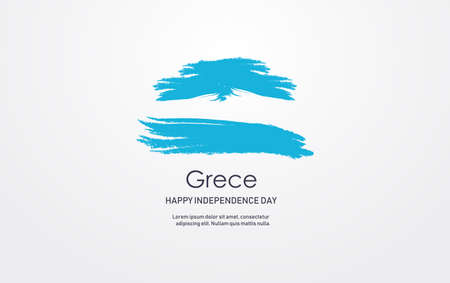 Happy Independence Day Greece vector illustrations with flags and patriotic element. for banners, greetings, posters, brochures, card, template and background illustration.のイラスト素材