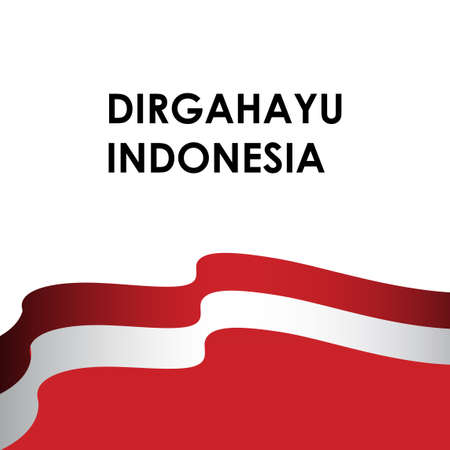 17 August. Indonesia Happy Independence Day Spirit of freedom symbol. Use for banner, and background Vector illustration.のイラスト素材