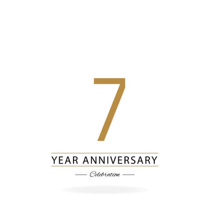 7 Year Anniversary Celebration Vector Template Design Illustrationのイラスト素材