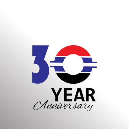 40 Year Anniversary Logo Vector Template Design Illustration Color