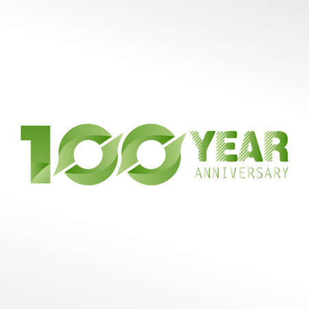 100 Year Anniversary Template Design Illustration White Colorのイラスト素材