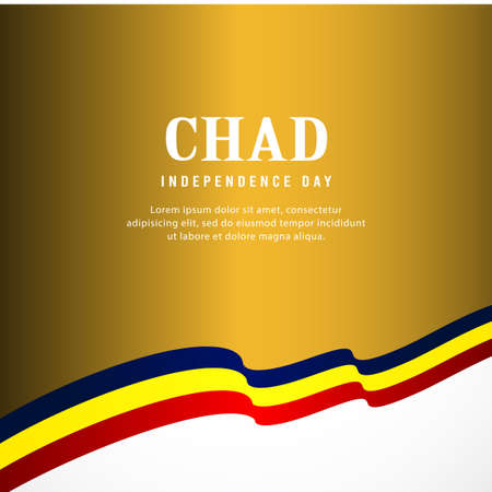 Happy independence day of Chad. template, background. Vector illustrationのイラスト素材