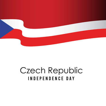 Happy independence day of Czech Republic. template, background. Vector illustrationのイラスト素材