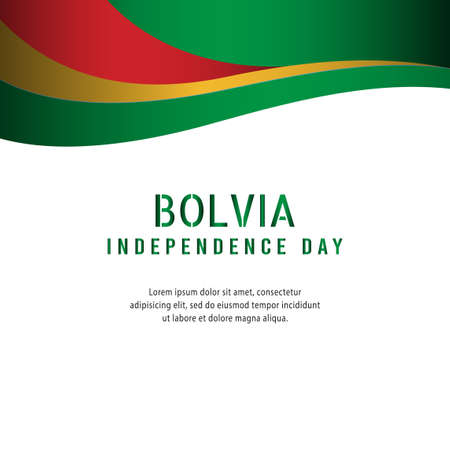 Happy independence day of Bolivia. template, background. Vector illustrationのイラスト素材