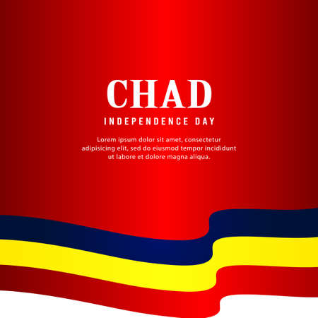 Happy independence day of Chad. template, background. Vector illustrationのイラスト素材