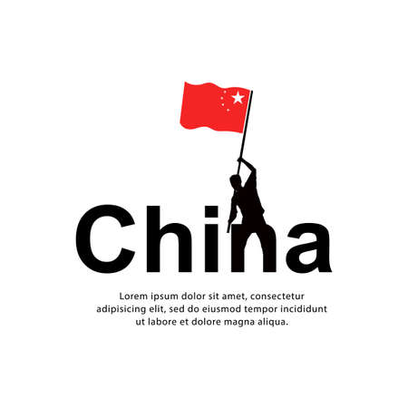 Happy independence day of China. template, background. Vector illustrationのイラスト素材