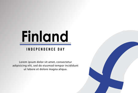 Happy independence day of Finland. template, background. Vector illustrationのイラスト素材