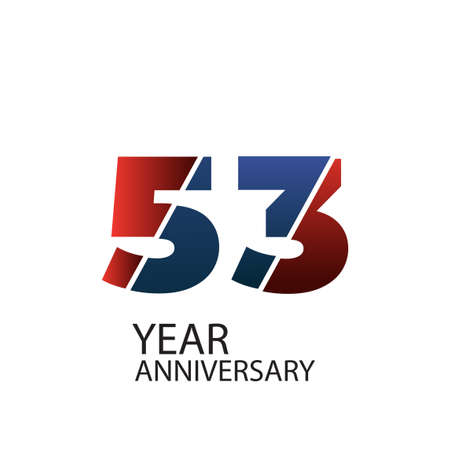 53 th anniversary event party. Vector illustration. numbers template for Celebrating.のイラスト素材