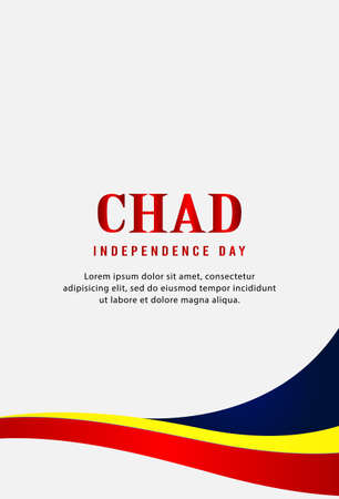 Happy independence day of Chad. template, background. Vector illustrationのイラスト素材