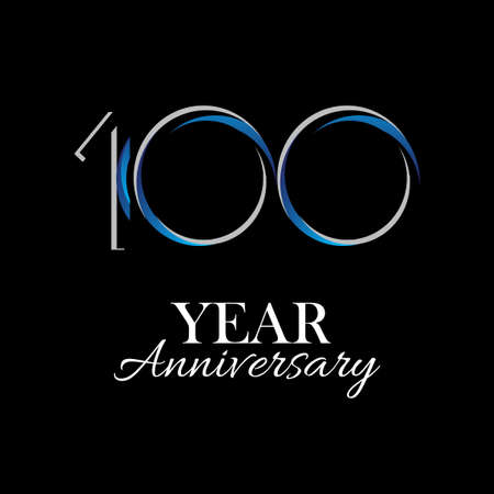 100 Year Anniversary Elegant Vector Template Design Illustrationのイラスト素材