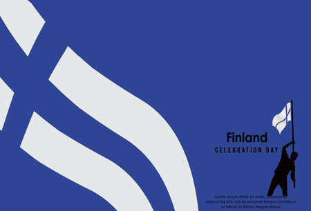 Happy independence day of Finland. template, background. Vector illustrationのイラスト素材