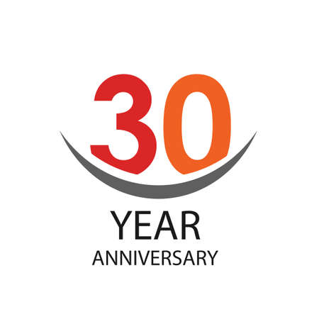 30 Year Anniversary Elegant Vector Template Design Illustrationの写真素材