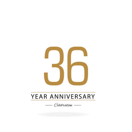 36 th anniversary event party. Vector illustration. numbers template for Celebrating.のイラスト素材