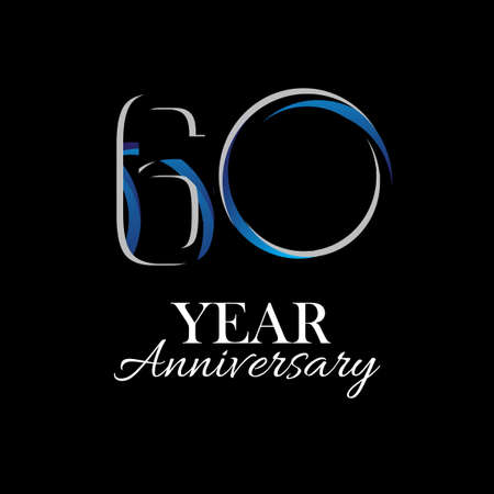 60 Year Anniversary Elegant Vector Template Design Illustrationのイラスト 素材 ストックフォト 写真素材のstock Foto ストックドットフォト