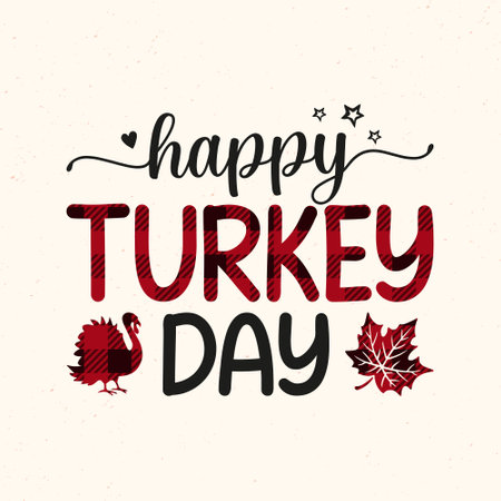 Happy turkey day - Thanksgiving quotes typographic design vectorのイラスト素材