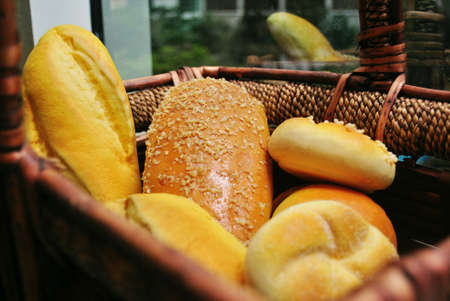 variety of bread next to window