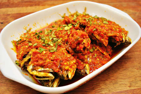 Malay cuisine - Fish serve with hot and spicy sauceの素材