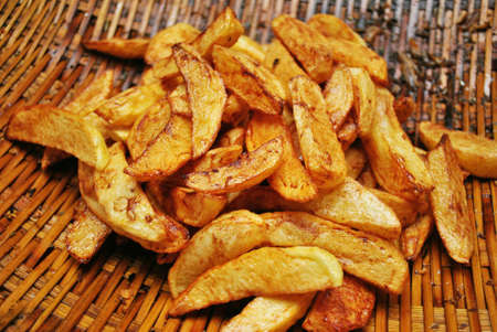Potato wedges ready to be served