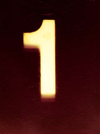 Number one glowing in the darkの素材