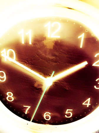 Clock with glowing numbersの素材