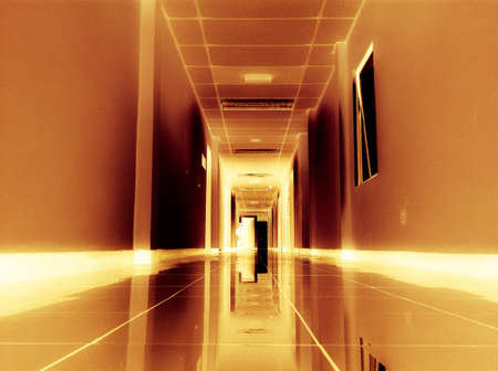 Empty corridor glowingの素材
