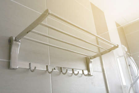 Bathroom towel rack.の写真素材