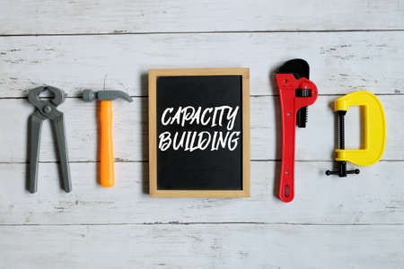 Blackboard written with CAPACITY BUILDING.の写真素材