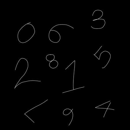 Abstract black and white numbers pattern as illustration background and wallpaper.の写真素材