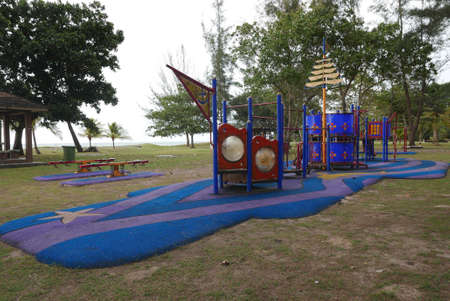 Colorful playground in the park.の写真素材