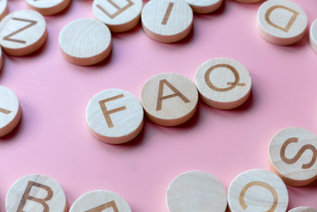 QnA or questions and answers concept. Frequently asked questions. Alphabet of word faq.の写真素材