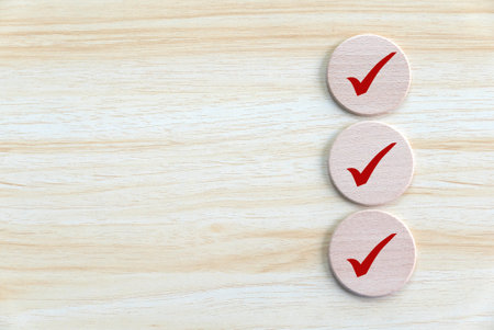 Checklist concept. Accomplishment of objectives or goals. To do list. Planning and verification.の写真素材
