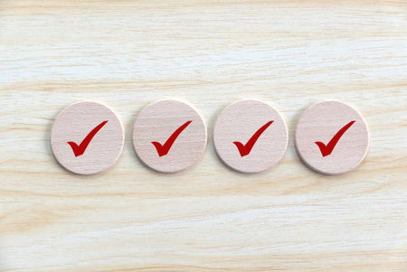 Checklist concept. Accomplishment of objectives or goals. To do list. Planning and verification.