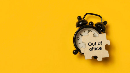 Out of Office Message Concept for Vacation and Temporary Absence from Workの写真素材