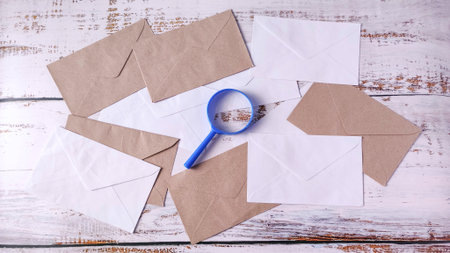 Mail Investigation: Searching Through Envelopes with Magnifying Glass for Important Letter