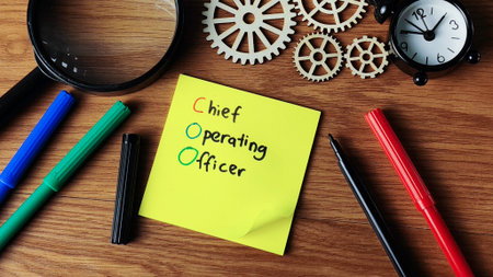 Chief Operating Officer (COO) Concept: Streamlining Business Processes, Operational Efficiency, Productivity, and Time Managementの写真素材