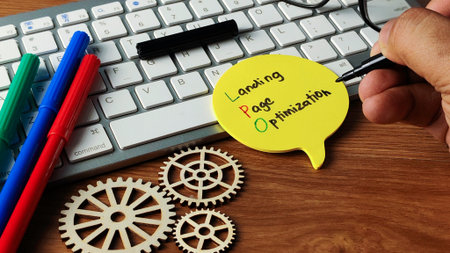 Landing Page Optimization (LPO) Concept: Maximizing Digital Conversion, Website Performance, Marketing Strategy, and Efficiencyの写真素材