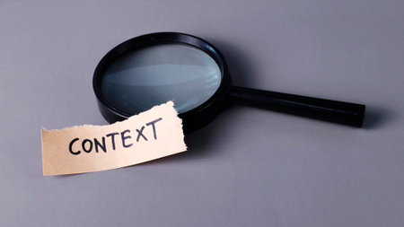 Magnifying Glass and Context Note: Finding Meaning, Detailed Investigation, and Data Analysisの写真素材